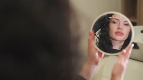 Microblading brows tattooing. Vidéo 235562480