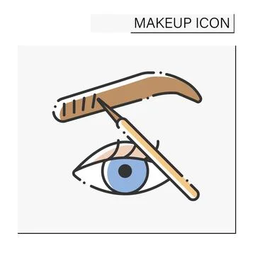 Microblading color icon Stock Illustration