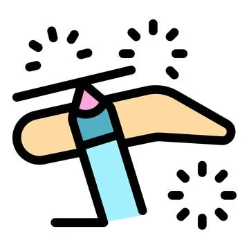 Microblading eyebrow correction pencil drawing lines creating perfect shape Stock Illustration