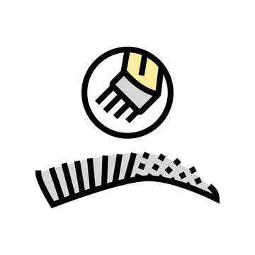 Microblading procedure color icon vector illustration Stock Illustration