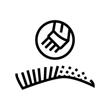 Microblading procedure line icon vector illustration Stock Illustration