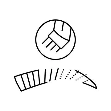 Microblading procedure line icon vector illustration Stock Illustration