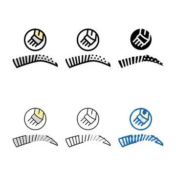 Microblading range procedure color icon vector Stock Illustration