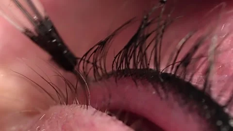 Microblading tattoo interlash space, permanent make-up Stock Footage 265867152