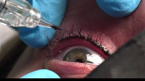 Microblading tattoo interlash space, permanent make-up 库存影片 265867223