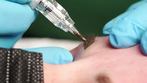 Microblading tattoo , permanent make-up Stock Footage 266143478
