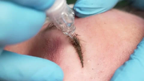 Microblading tattoo , permanent make-up 库存影片 266144567