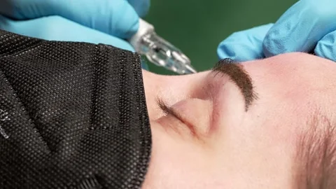 Microblading tattoo , permanent make-up 库存影片 266144759