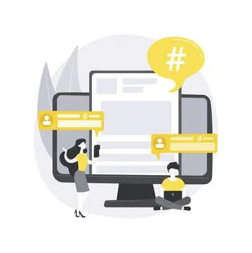 Microblog platform abstract concept vector illustration. Stock Illustration