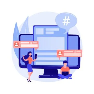 Microblog platform vector concept metaphor Stock Illustration
