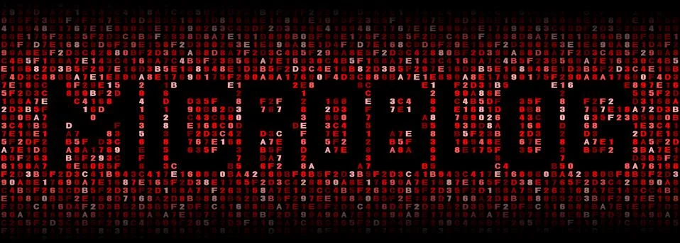 Microblog text on hex code illustration Stock Illustration