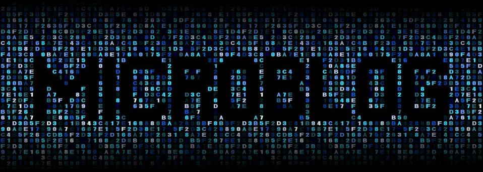 Microblog text on hex code illustration Stock Illustration