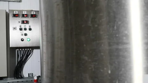 Microbrewery factory facilities. Modern complex technological industrial Stock Footage 105494151