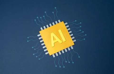 Microchip with AI technology. New generation microelectronics improve energy  Stock Photos