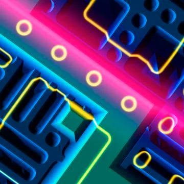 Microchip, artwork Stock Illustration