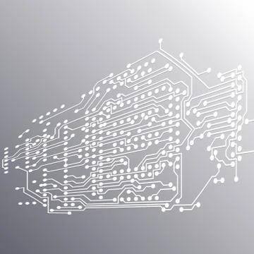 Microchip background, electronic circuit, EPS10 vector illustration Stock Illustration