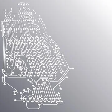Microchip background, electronic circuit, EPS10 vector illustration 스톡 일러스트