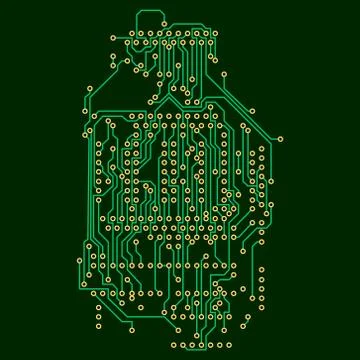 Microchip background, electronics circuit, EPS10 vector illustration Stockillustratie