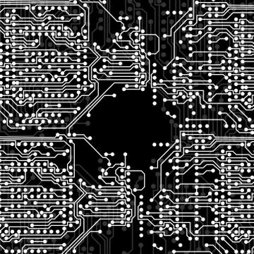 Microchip background, electronics circuit, EPS10 vector illustration Stockillustratie