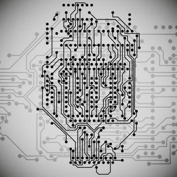 Microchip background, electronics circuit, EPS10 vector illustration Stockillustratie