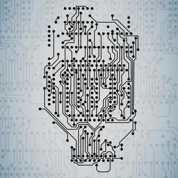 Microchip background, electronics circuit, EPS10 vector illustration Stock Illustration