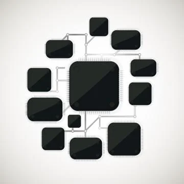 Microchip background Stock Illustration