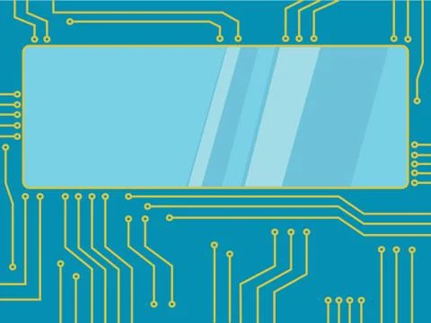 Microchip banner technology symbol abstract background Stock Illustration