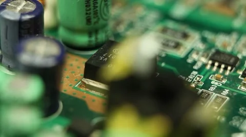 Microchip Board Microprocessor Assembly Internal Programming Perspective Hitech Stock Footage 8765787