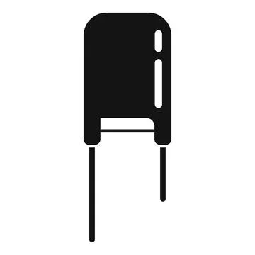 Microchip capacitor icon simple vector. Electric component Stock Illustration