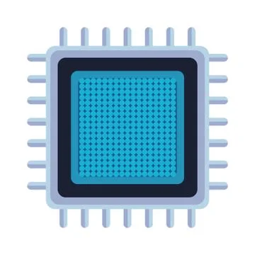 Microchip cartoon icon Stock Illustration