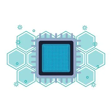 Microchip cartoon icon Stockillustratie