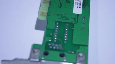 The microchip, the chip, the processor on the board rotates around the camera Stock-Footage 60660138