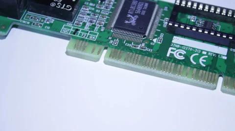 The microchip, the chip, the processor on the board rotates around the camera Vídeo Stock 60660160