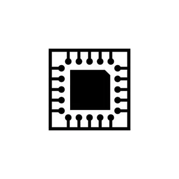 Microchip, Circuit Board, CPU Flat Vector Icon Ilustración de archivo