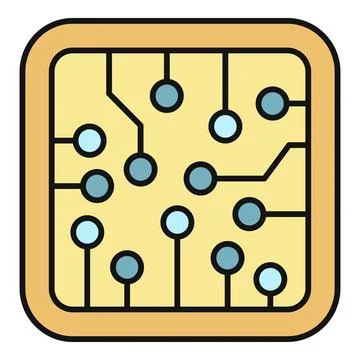 Microchip circuit board illustrating technology and computing innovation 스톡 일러스트