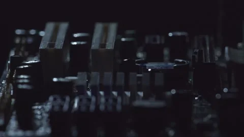 Microchip close up with camera motion Stock Footage 167330909