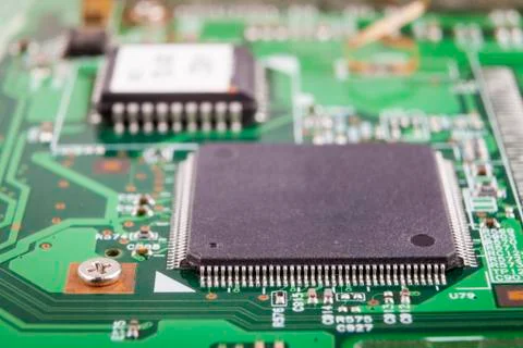 Microchip close-up Foto stock