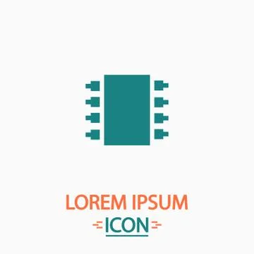Microchip computer symbol Stock Illustration