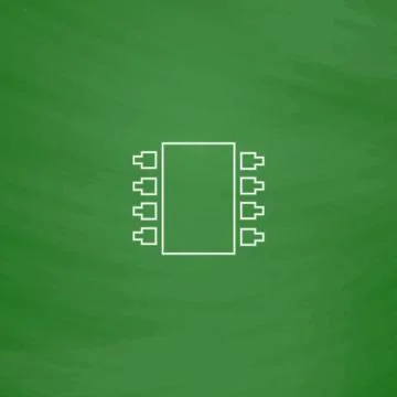 Microchip computer symbol Stock Illustration