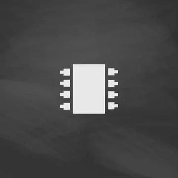 Microchip computer symbol Stock Illustration