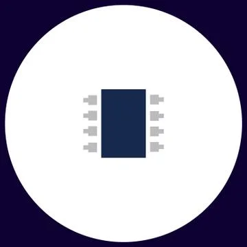 Microchip computer symbol Stock Illustration