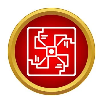 Microchip cpu icon presenting digital technology concept Stockillustratie