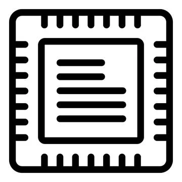 Microchip, cpu, processor icon representing computing power 스톡 일러스트