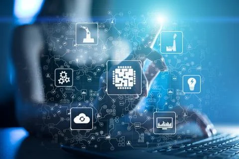 Microchip, CPU, Processor, Microcircuit Computing Engineering. Internet 스톡 사진