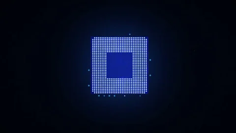 Microchip CPU Processor Turning On Video stock 77651153