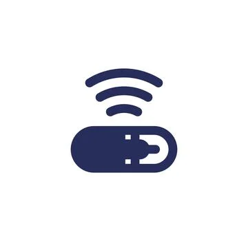 Microchip for dogs icon, vector Illustrazione stock