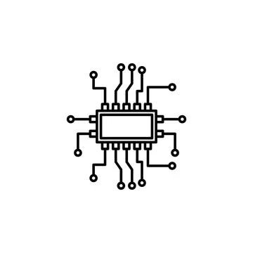 Microchip electronic device icon. Element of artificial intelligence icon for 스톡 일러스트