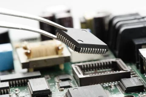 Microchip (Electronic parts) Stock Photos