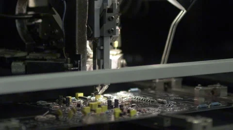 Microchip Factory - High Tech manufacturing Stock Footage