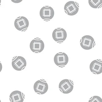 Microchip for good eye vision glyph vector seamless pattern 스톡 일러스트